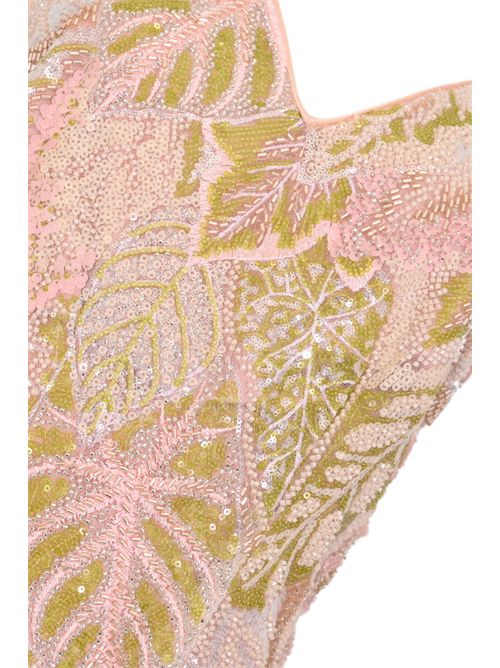 Abito a tubino in pizzo con ricamo paillettes e perline GIANNI MOLARO | A2626ROSA